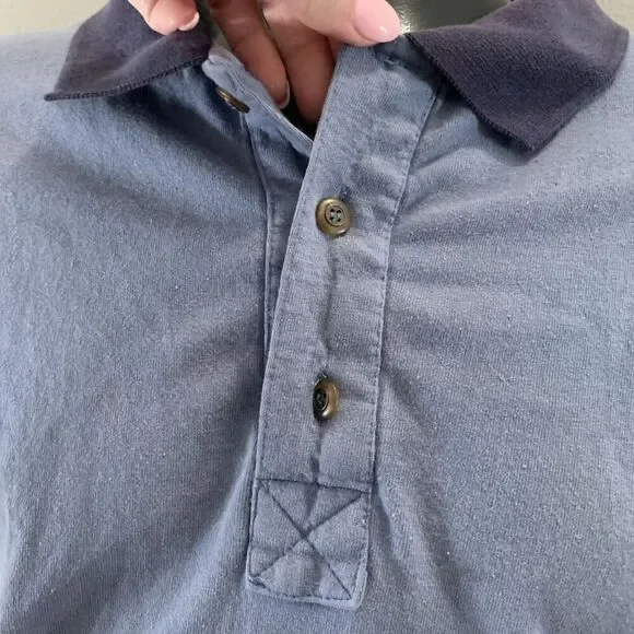 St Johns Bay Vintage Polo Shirt Mens Size XXL 2XL Blue Made In USA 100% Cotton - Picture 8 of 10